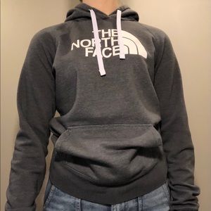 North Face Size Small Half Dome Gray Logo Hoodie